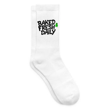 Neonalien Skizze auf Dunklem Hintergrund - Tennissocken - Weiß - Rechts