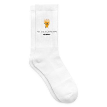 Schönes, lustiges Bier Design zum 30. Geburtstag - Tennissocken - Weiß - Rechts