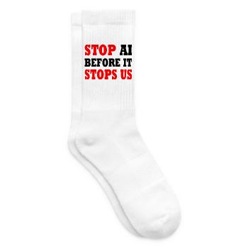 stop ai before it stops us - Tennissocken - Weiß - Rechts