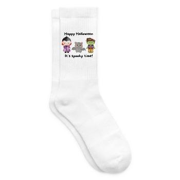 Halloween Design Spookey Freunde - Tennissocken - Weiß - Rechts