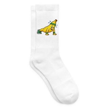 Fitness Banane Cartoon - Tennissocken - Weiß - Rechts