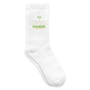 Unkraut kennt meinen Namen Garten Gärtner Lustiges - Tennissocken - Weiß - Rechts