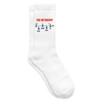 Start Line Philosophy – Segelregatta - Tennissocken - Weiß - Rechts