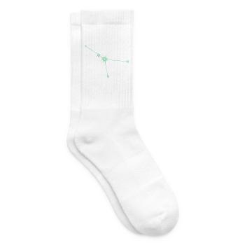 Krebsstern Sternbild Sternzeichen Grün - Tennissocken - Weiß - Rechts