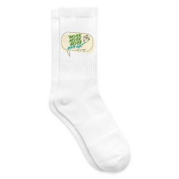 Never Give Up Winston Churchill Zitat - Tennissocken - Weiß - Rechts