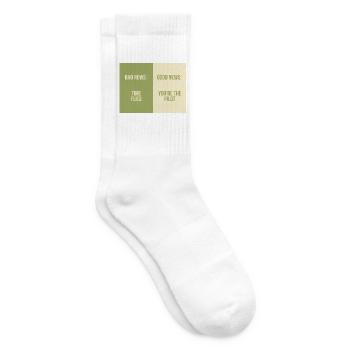 Bad News Good News – Time Flies - Tennissocken - Weiß - Rechts