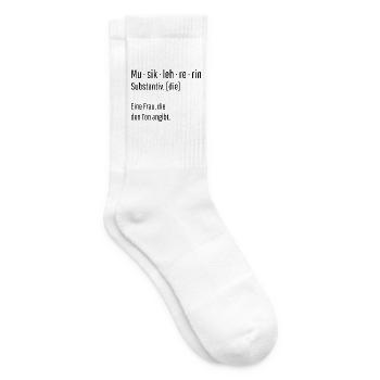 Musiklehrerin Substantiv Definition Musik Geschenk - Tennissocken - Weiß - Rechts