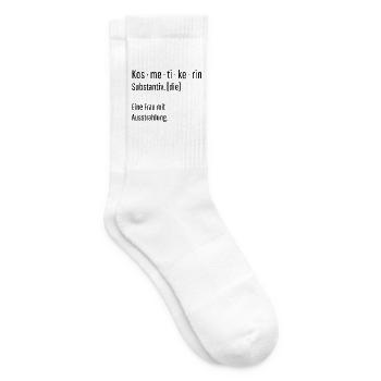 Kosmetikerin Substantiv Definition Geschenk - Tennissocken - Weiß - Rechts