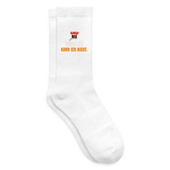 Montag kann ich nicht – Dienstag auch schlecht - Tennissocken - Weiß - Rechts
