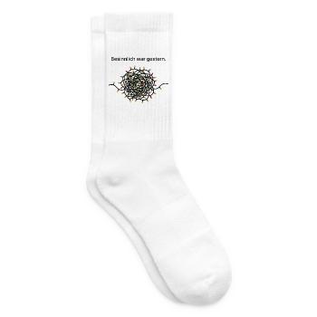 Besinnlich war gestern - Lichterkette Weihnachten  - Tennissocken - Weiß - Rechts