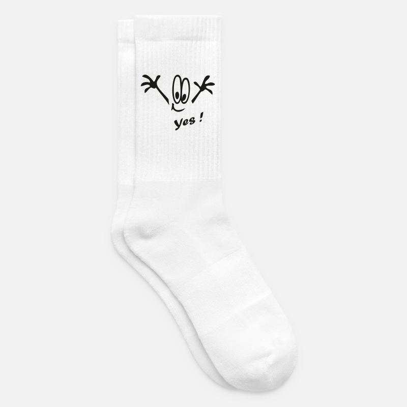 Yes ! Comic - Tennissocken - Weiß