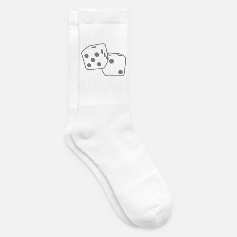 Roll the Dice - Tennis socks - white