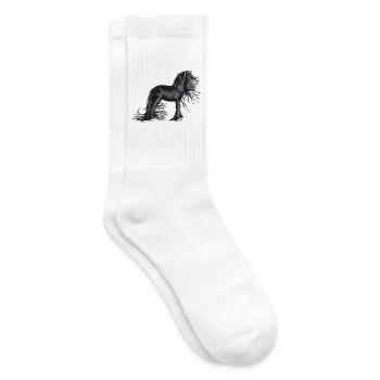 Süßes Friesenpferd - Tennissocken - Weiß - Rechts