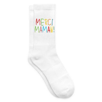 MERCI MAMAN ENFANTS - MÈRE - FAMILLE - Chaussettes de tennis - blanc - Droite