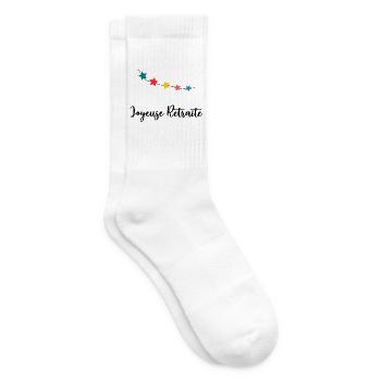 RETRAITE. BONNE RETRAITE. JOYEUSE RETRAITE - Chaussettes de tennis - blanc - Droite