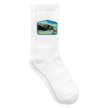 Pyrenees Landscape Escutcheon: Authentic Nature - Tennis socks - white - Right