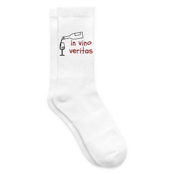 In Vino Veritas Weindesign - Tennissocken - Weiß - Rechts