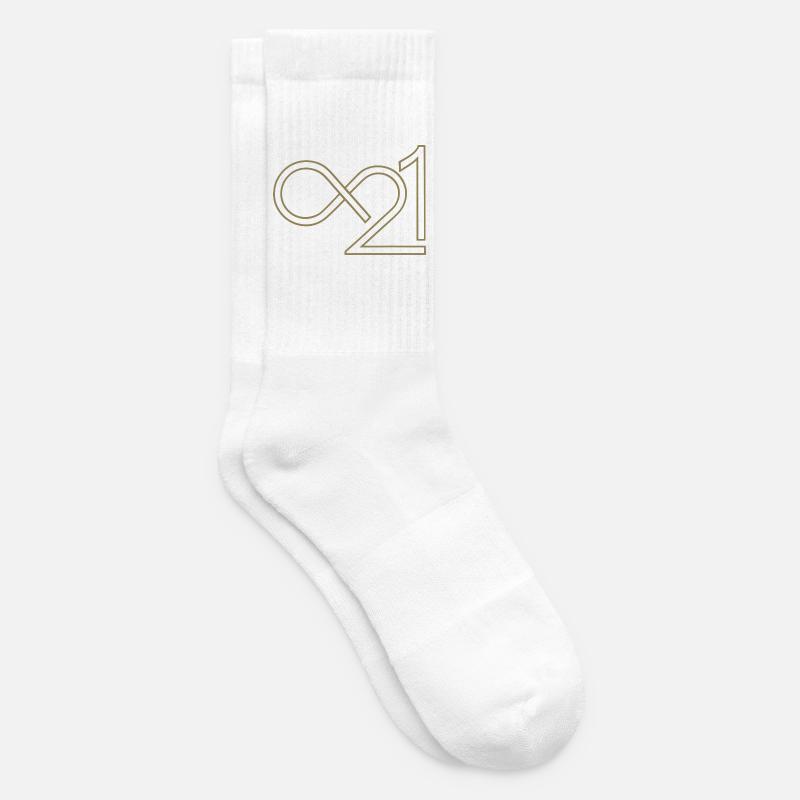 Bitcoin 21 Millionen Unendlich Minimalistisch - Tennissocken - Weiß