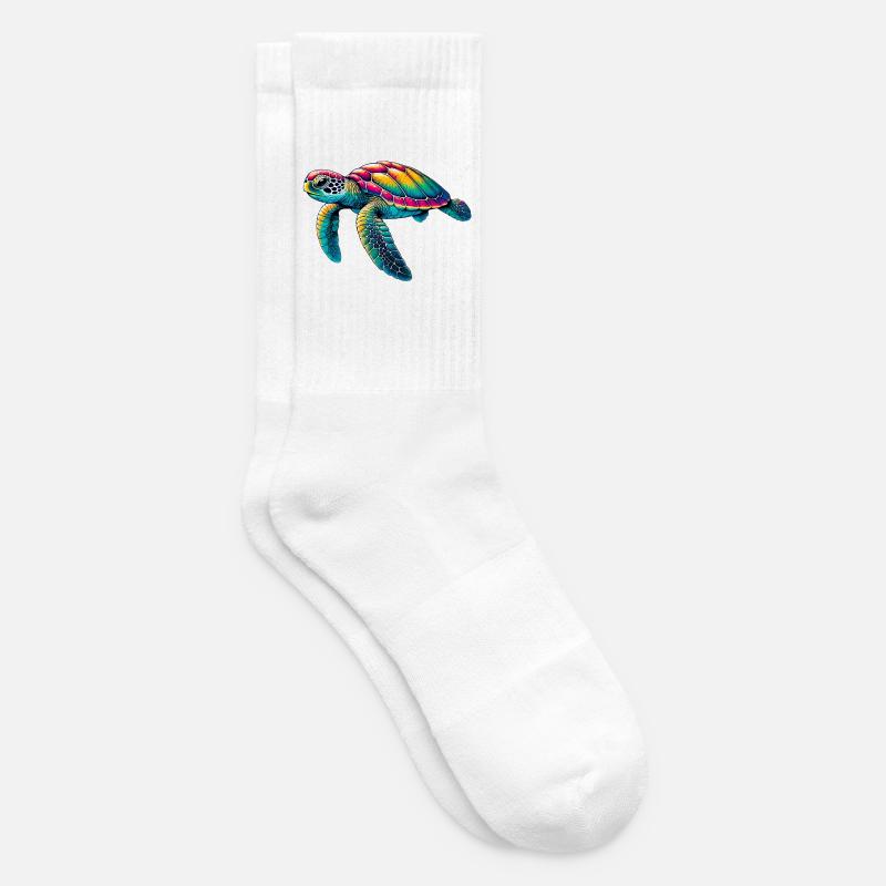 Schildkröte - Tennissocken - Weiß