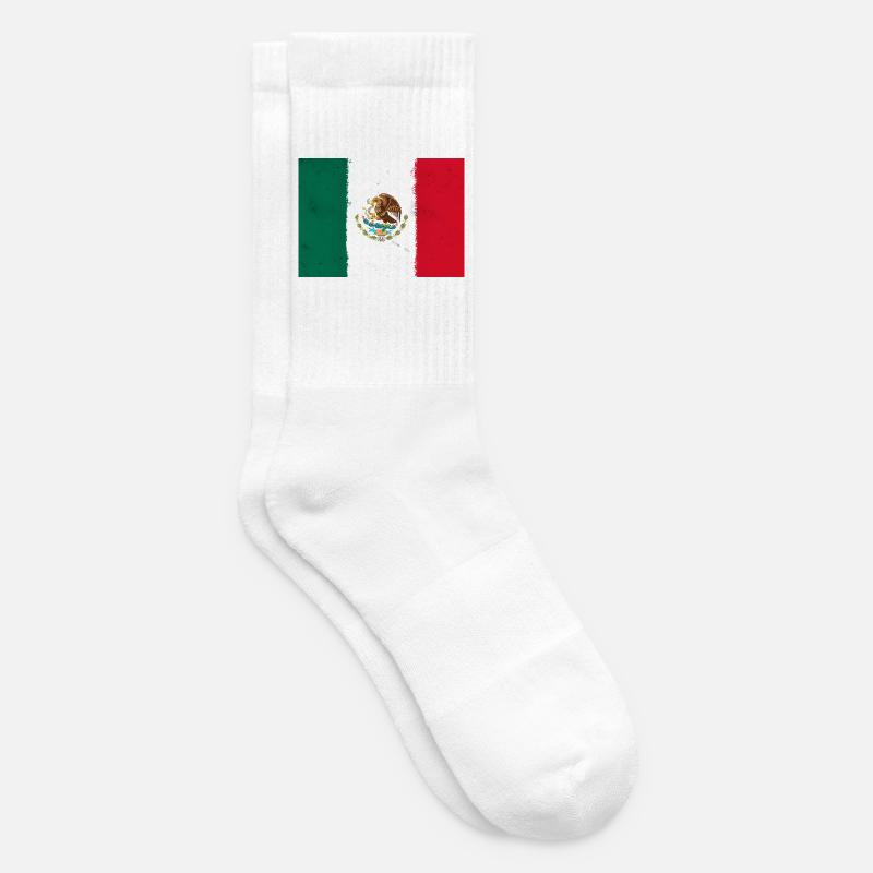 Drapeau du Mexique - Chaussettes de tennis - blanc