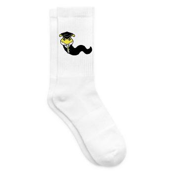 Caterpillar High School Graduation Passed College Worm - Tennis socks - white - Right