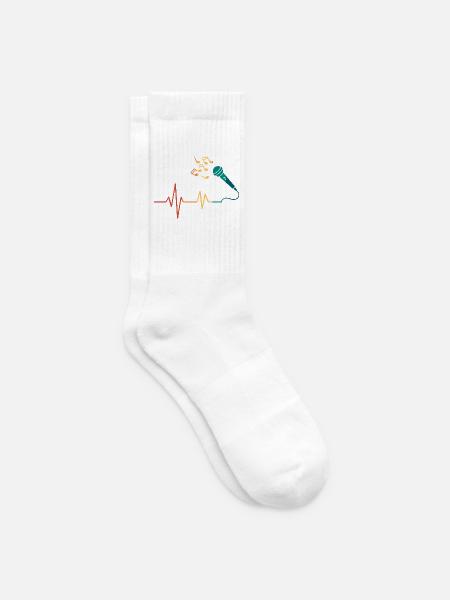 Heartbeat-Mikrofon - Tennissocken - Weiß