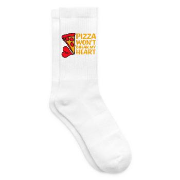 Pizza Won't Break My Heart Essen Liebe Humor - Tennissocken - Weiß - Rechts