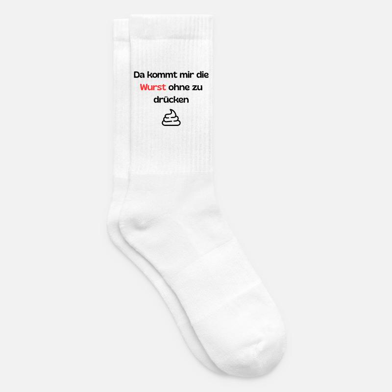 Witziger Spruch - Tennissocken - Weiß