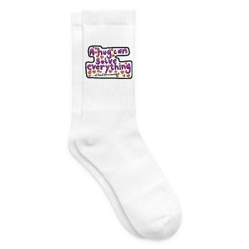 A hug can help - Tennis socks - white - Right