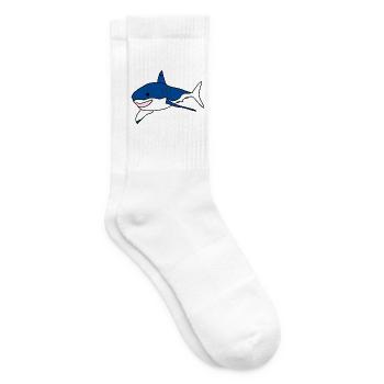 Zeichentrickfilm mit dem Weißen Hai - Tennissocken - Weiß - Rechts