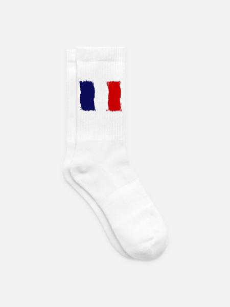Frankreich Fanshirt für Frankreich Fans France - Tennissocken - Weiß
