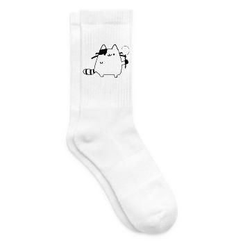 Cute Cat - Tennissocken - Weiß - Rechts
