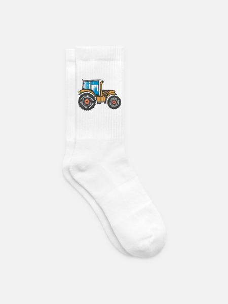 Traktor Schlepper Landwirtschaft Design - Tennissocken - Weiß
