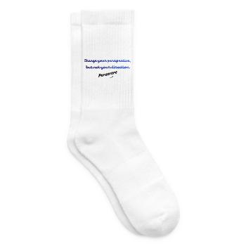 Ändere deine Perspektive, nicht deine Richtung | Insp - Tennissocken - Weiß - Rechts