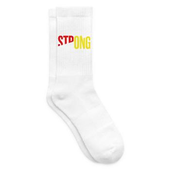 Stay Strong Typo with Confidence - Tennis socks - white - Right