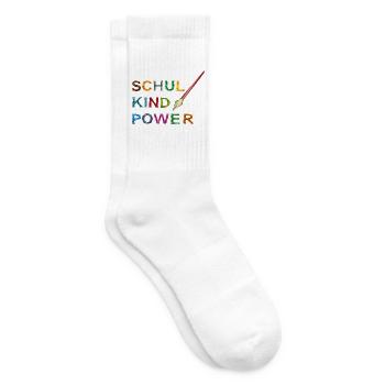 Schoolchild Power - Tennis socks - white - Right