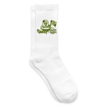 Alien Ufo Graffiti Graphic - Tennis socks - white - Right