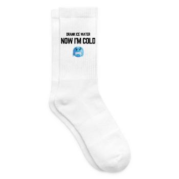Drank Cold Water Now Im Freezing Funny Meme - Tennis socks - white - Right
