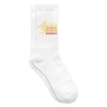 Grumpy Old Dragon Funny Patience Stupidity Graphic - Tennissocken - Weiß - Rechts