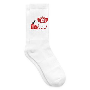 Feuerwehrhelm Schlauch Icon - Tennissocken - Weiß - Rechts