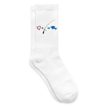 Vergleich der Liebe Fische - Tennissocken - Weiß - Rechts