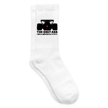 Der einzige Esel, den ich niemals zerstören werde - Tennissocken - Weiß - Rechts