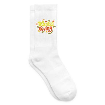 Happy Thanksgiving Herbst - Tennissocken - Weiß - Rechts