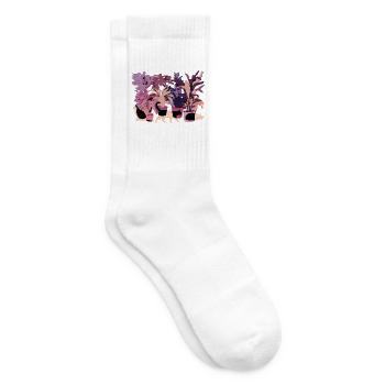 KATZEN UND PFLANZEN - Tennissocken - Weiß - Rechts