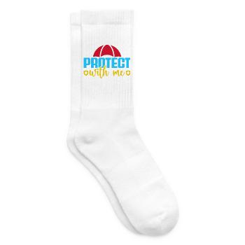 Insurance Agent Protect With Me Funny Insurance - Tennissocken - Weiß - Rechts