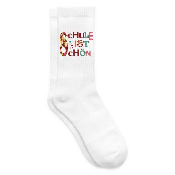 Schule ist Schön - Tennissocken - Weiß - Rechts