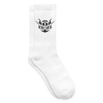Gotischer Schädel mit Tentakeln - Tennissocken - Weiß - Rechts