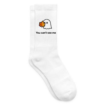Herbstgeist mit Ahornblatt - Tennissocken - Weiß - Rechts