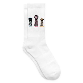 Pfotenabdruckflaschen Trio-Druck - Tennissocken - Weiß - Rechts