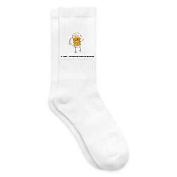 Lustiges Design Biertrinker/-in zum 40. Geburtstag - Tennissocken - Weiß - Rechts